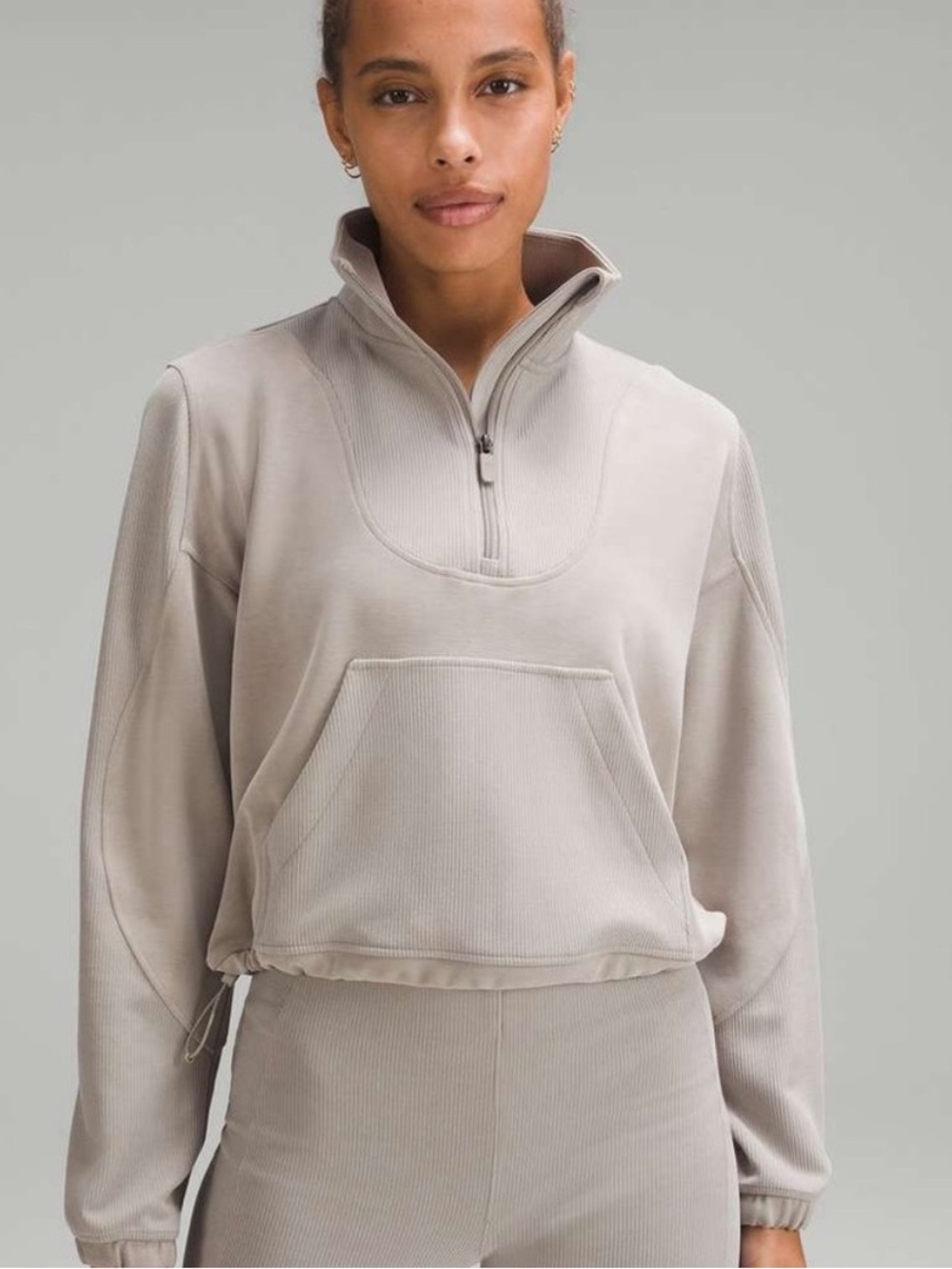Lululemon Softstreme halfzip Pullover in Light Taupe - Picture 1 of 3